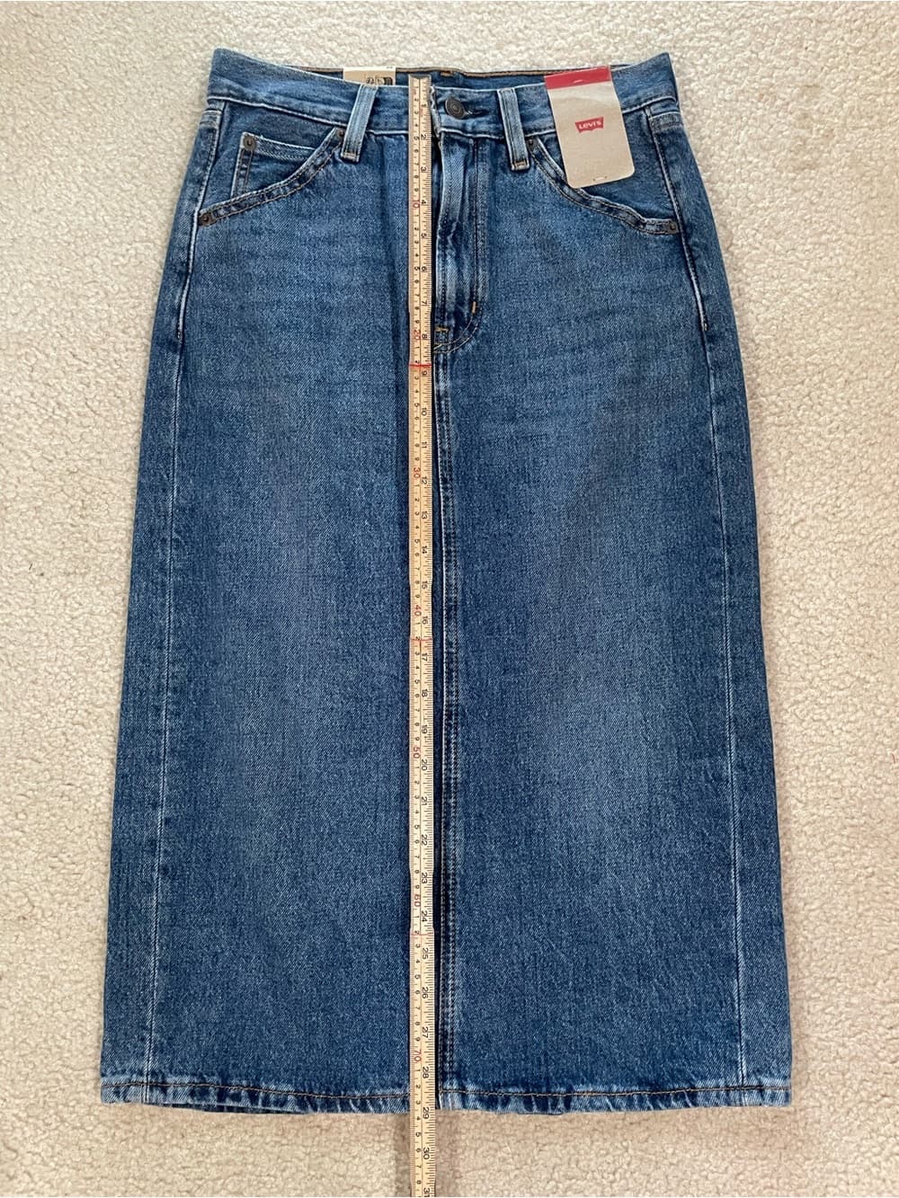 Levi's Blue Denim Pencil Skirt with a Back Slit Women’s 26 NWT - Thumbnail 2