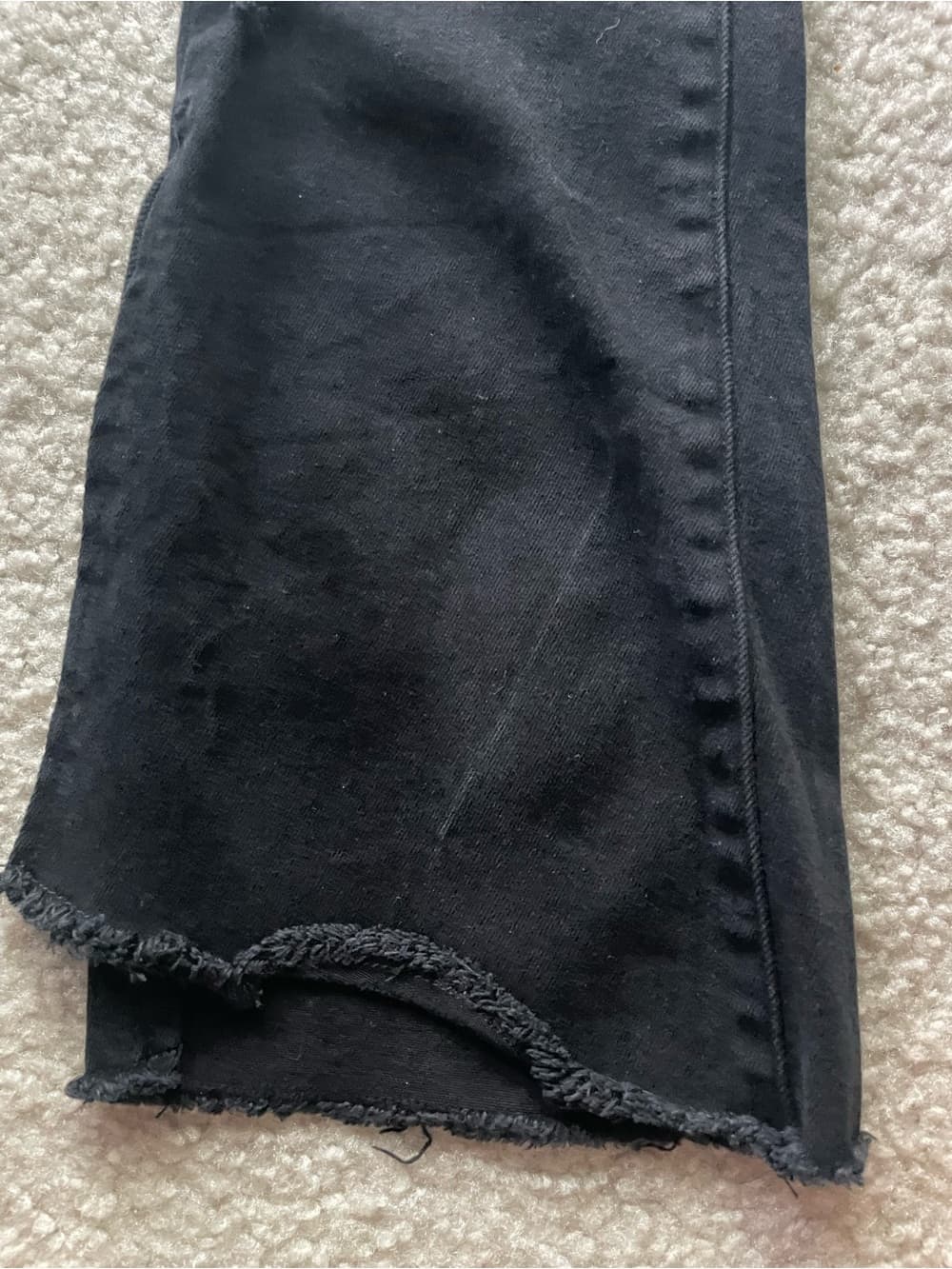 Flying Monkey Black Distressed Ripped Flare Slit Leg Jeans Women’s 24 - Thumbnail 6