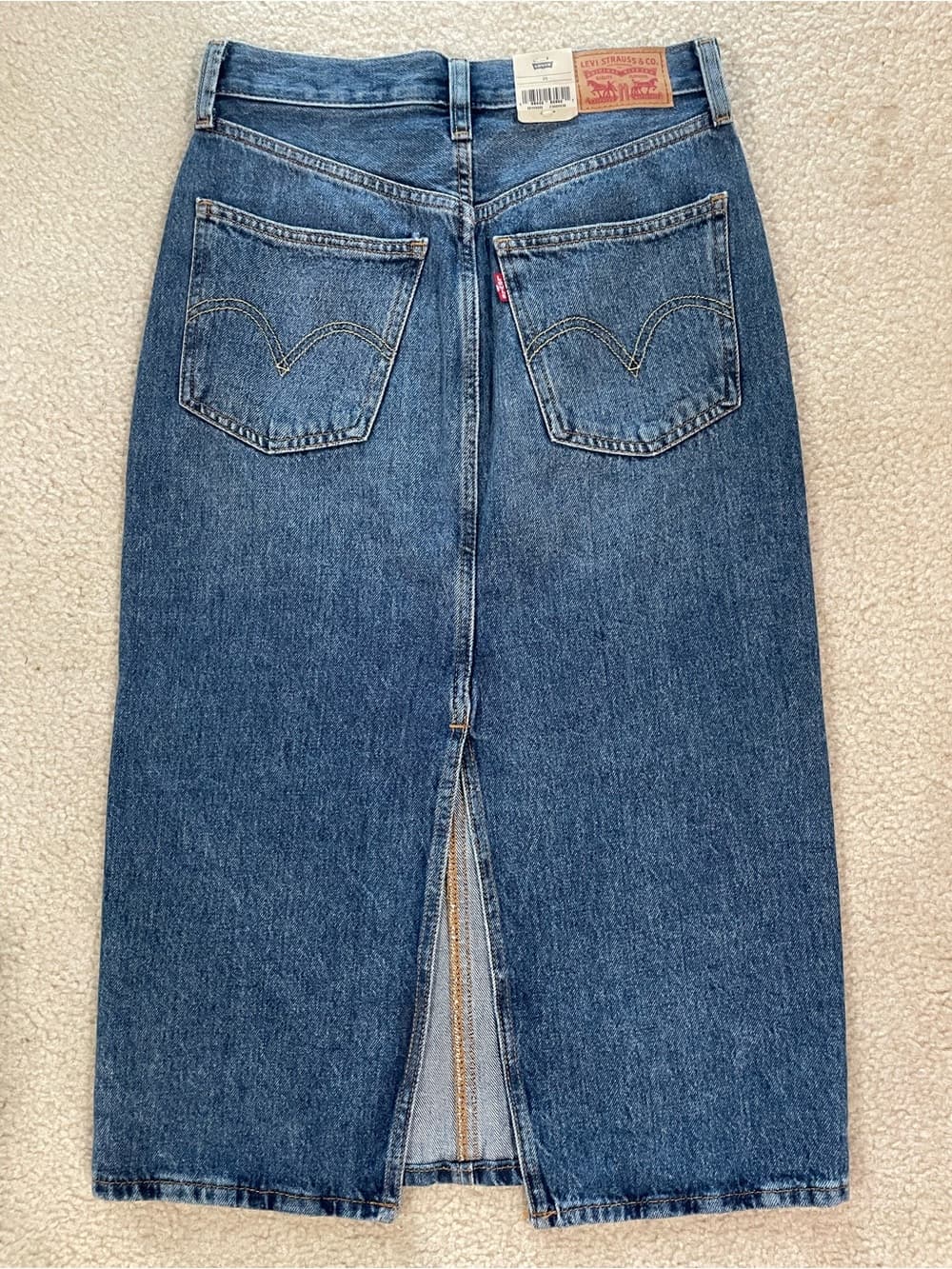 Levi's Blue Denim Pencil Skirt with a Back Slit Women’s 26 NWT - Thumbnail 7