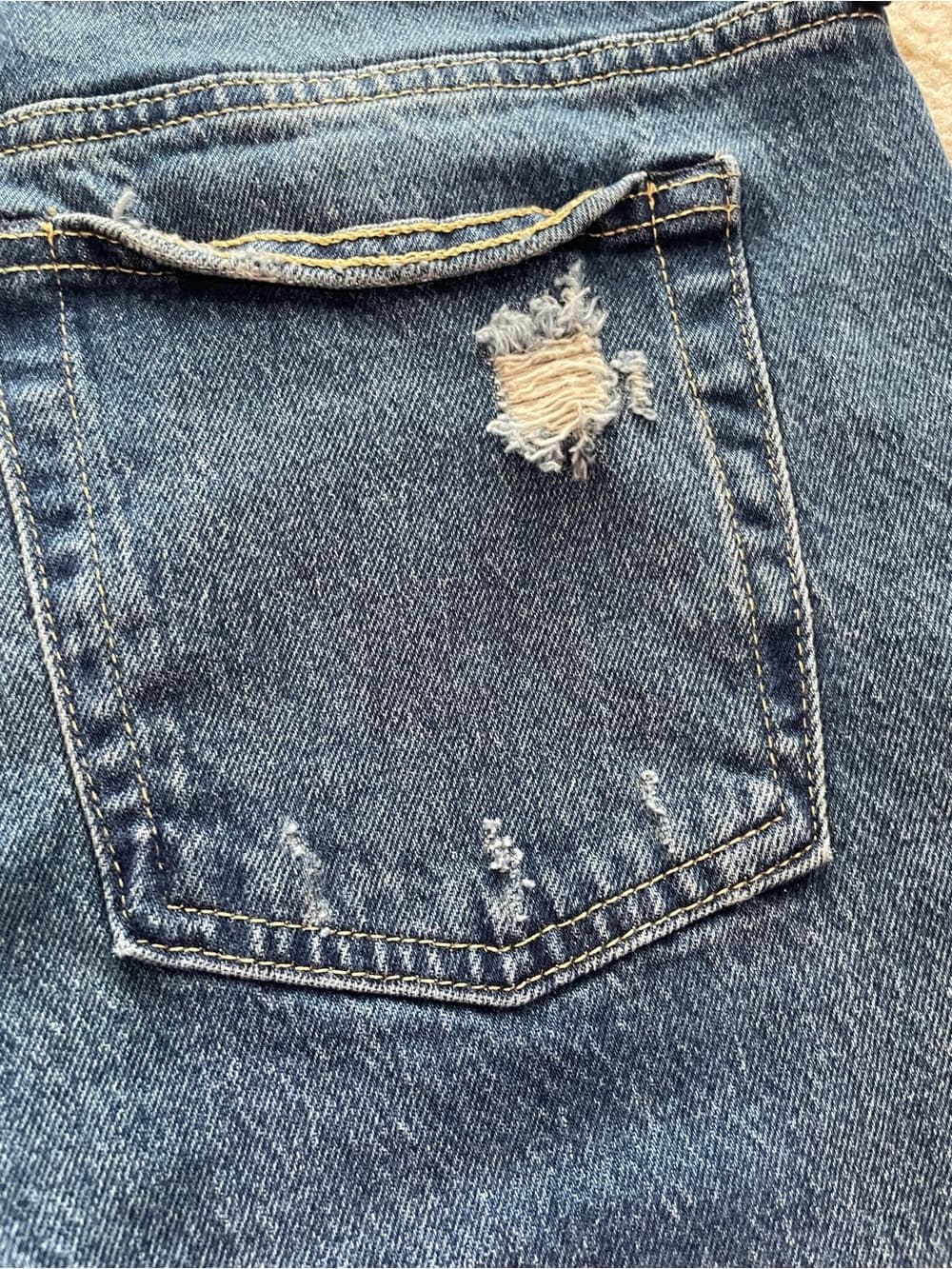 Free Assembly Super High-Rise Straight Distressed Women's Blue Jeans Size 10 - Thumbnail 10
