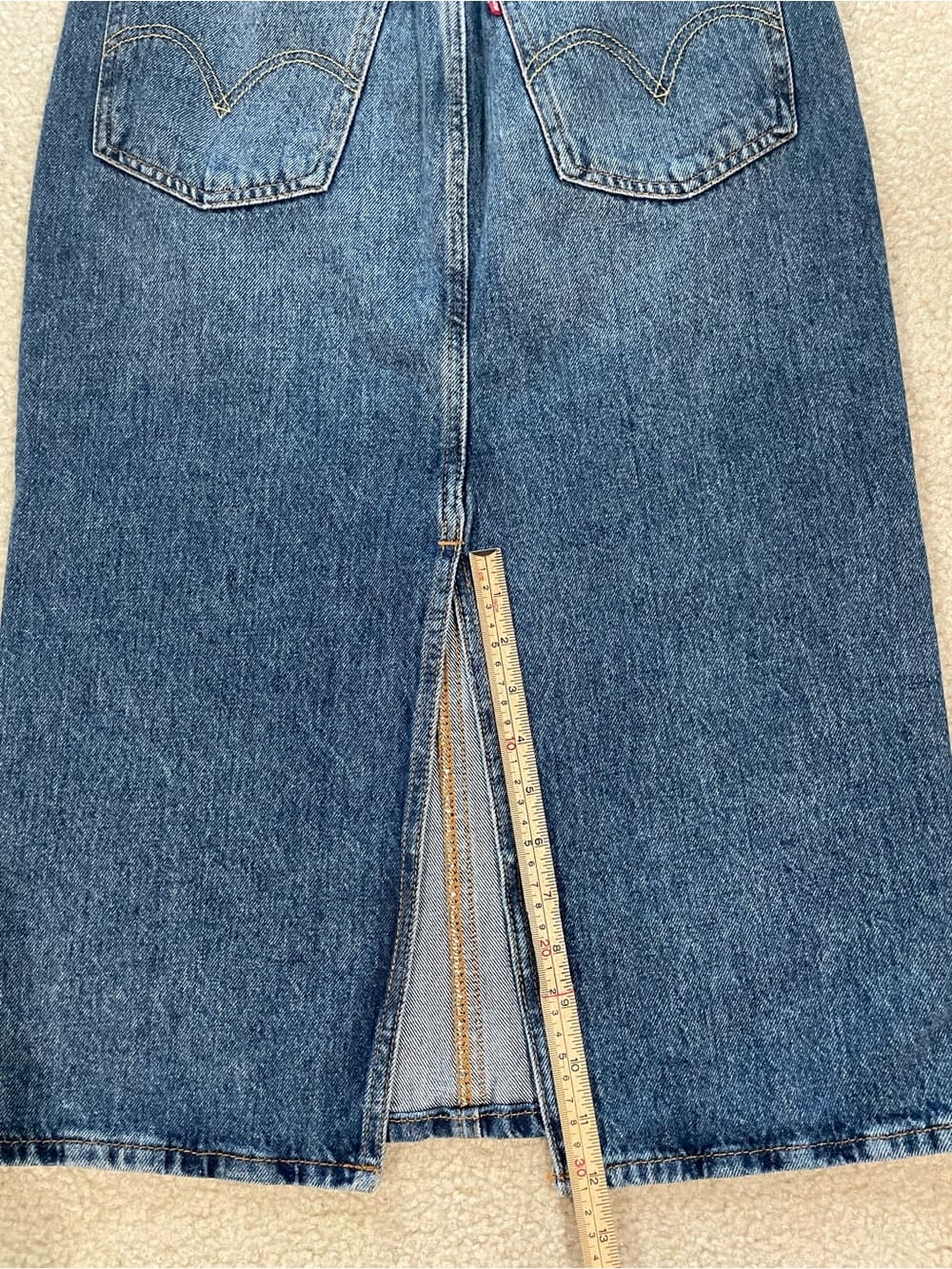 Levi's Blue Denim Pencil Skirt with a Back Slit Women’s 26 NWT - Thumbnail 8