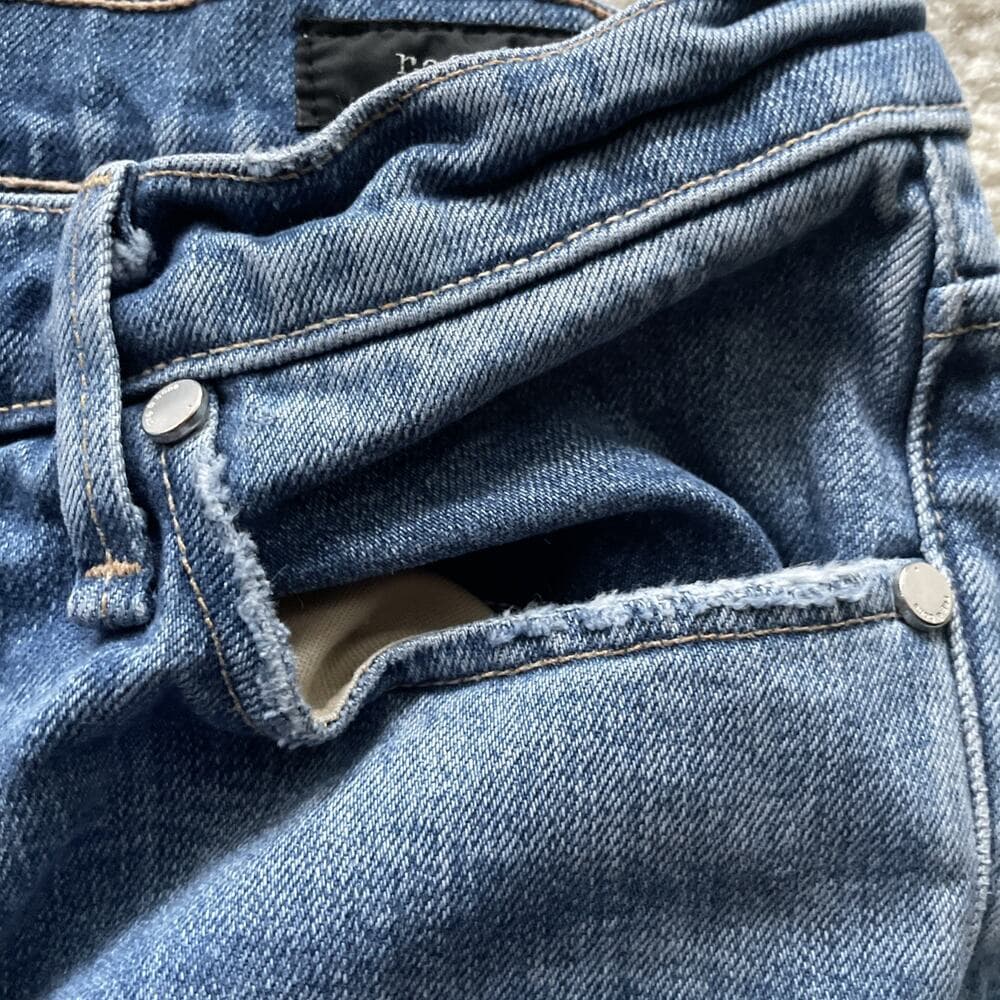 Rag And Bone Farrah Rough Hem Blue Jeans Womens Size 28 - Thumbnail 11