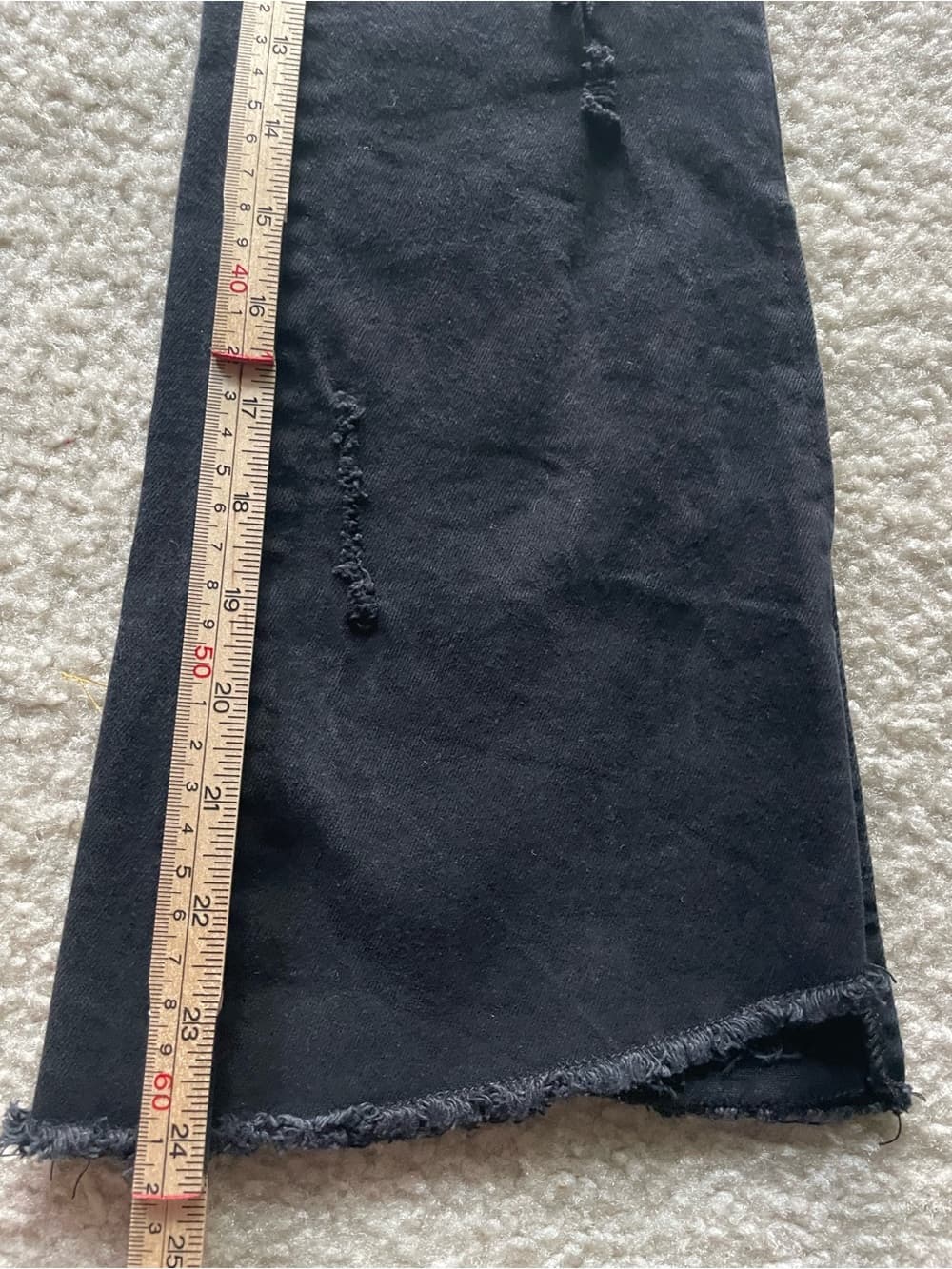 Flying Monkey Black Distressed Ripped Flare Slit Leg Jeans Women’s 24 - Thumbnail 5