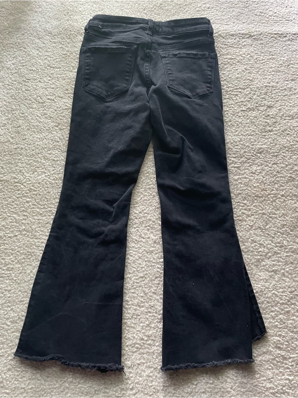 Flying Monkey Black Distressed Ripped Flare Slit Leg Jeans Women’s 24 - Thumbnail 7