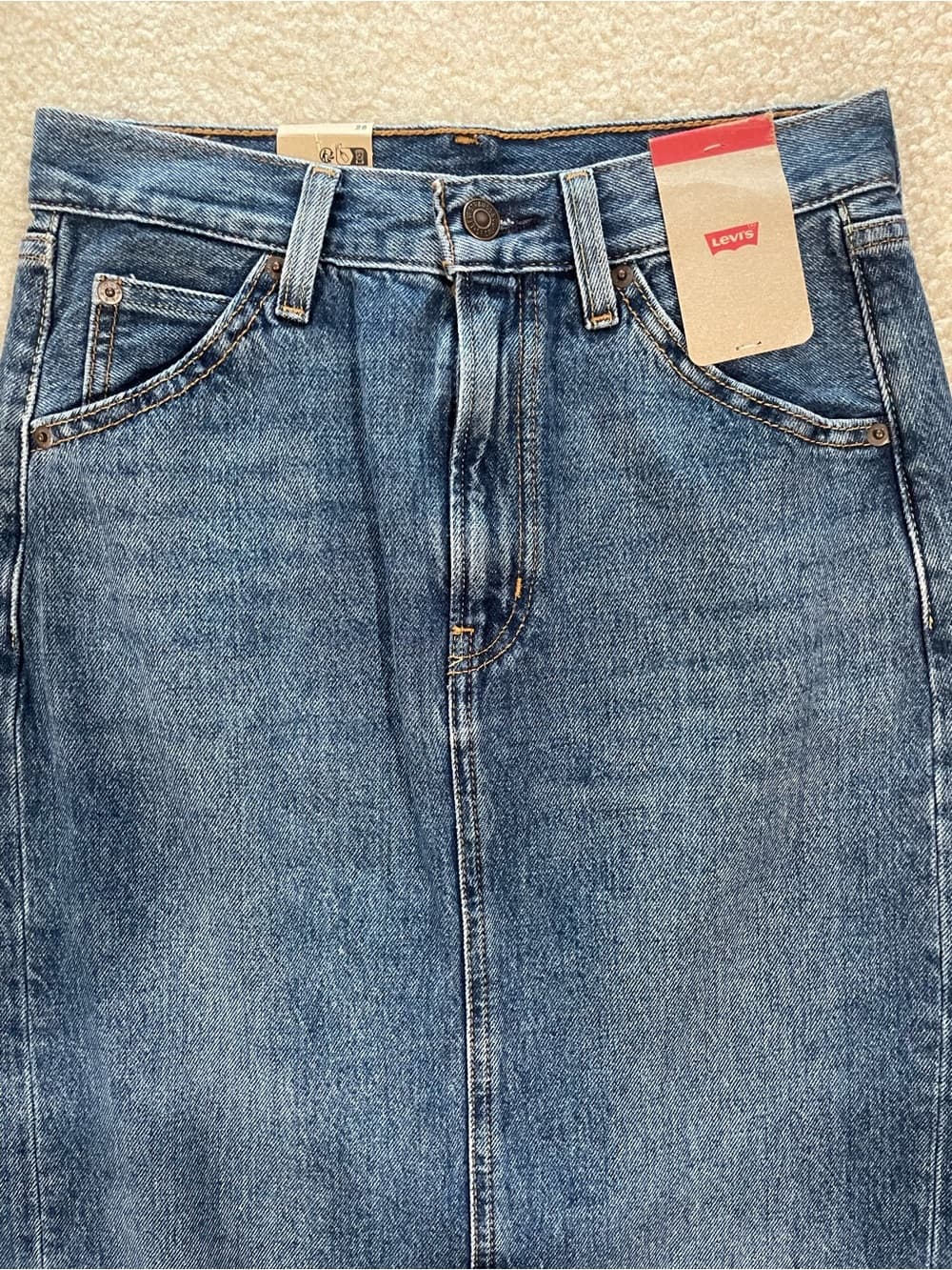 Levi's Blue Denim Pencil Skirt with a Back Slit Women’s 26 NWT - Thumbnail 10