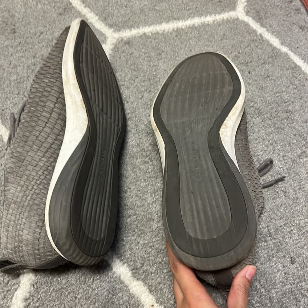 Cole Haan Men's Woven Gray Lace-Up Sneakers - Thumbnail 3