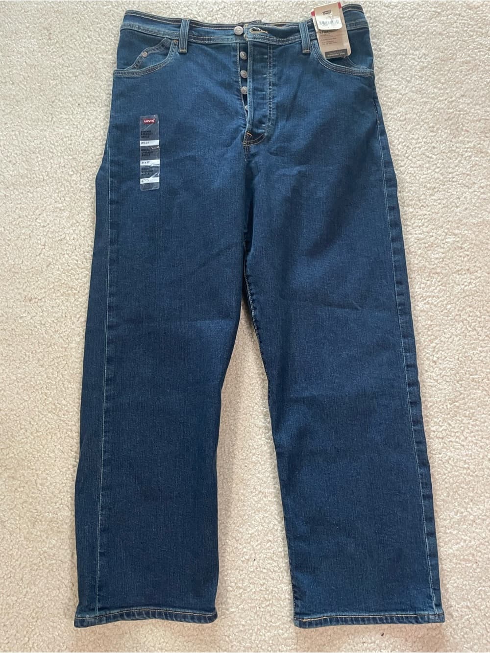 Levi's Women's Ribcage Straight Ankle Dark Blue Jeans Size 31 (x27) - Thumbnail 2