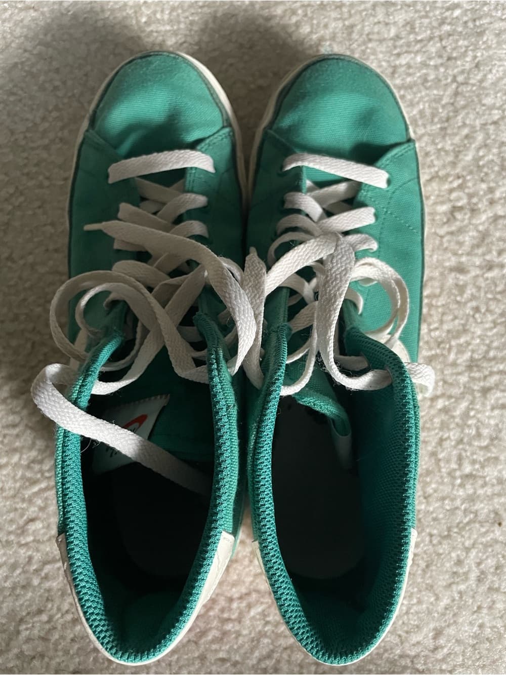 Nike Teal High-Top Sneakers with White Laces Men’s Size 8 50th Anniversary - Thumbnail 4