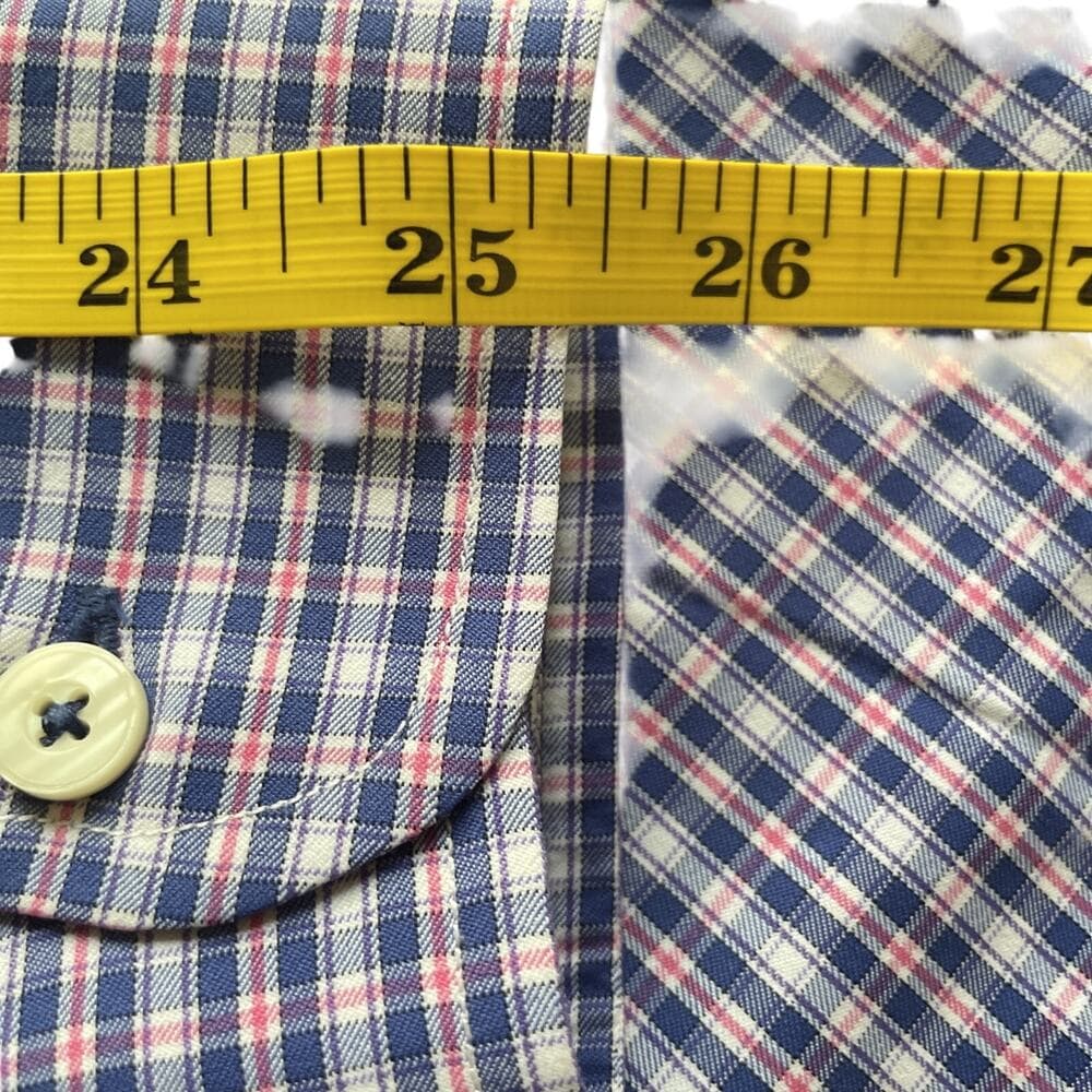 UNTUCKit Men’s XXL Plaid Button Down Shirt Long Sleeve Stretch Nylon Blue Pink - Thumbnail 8