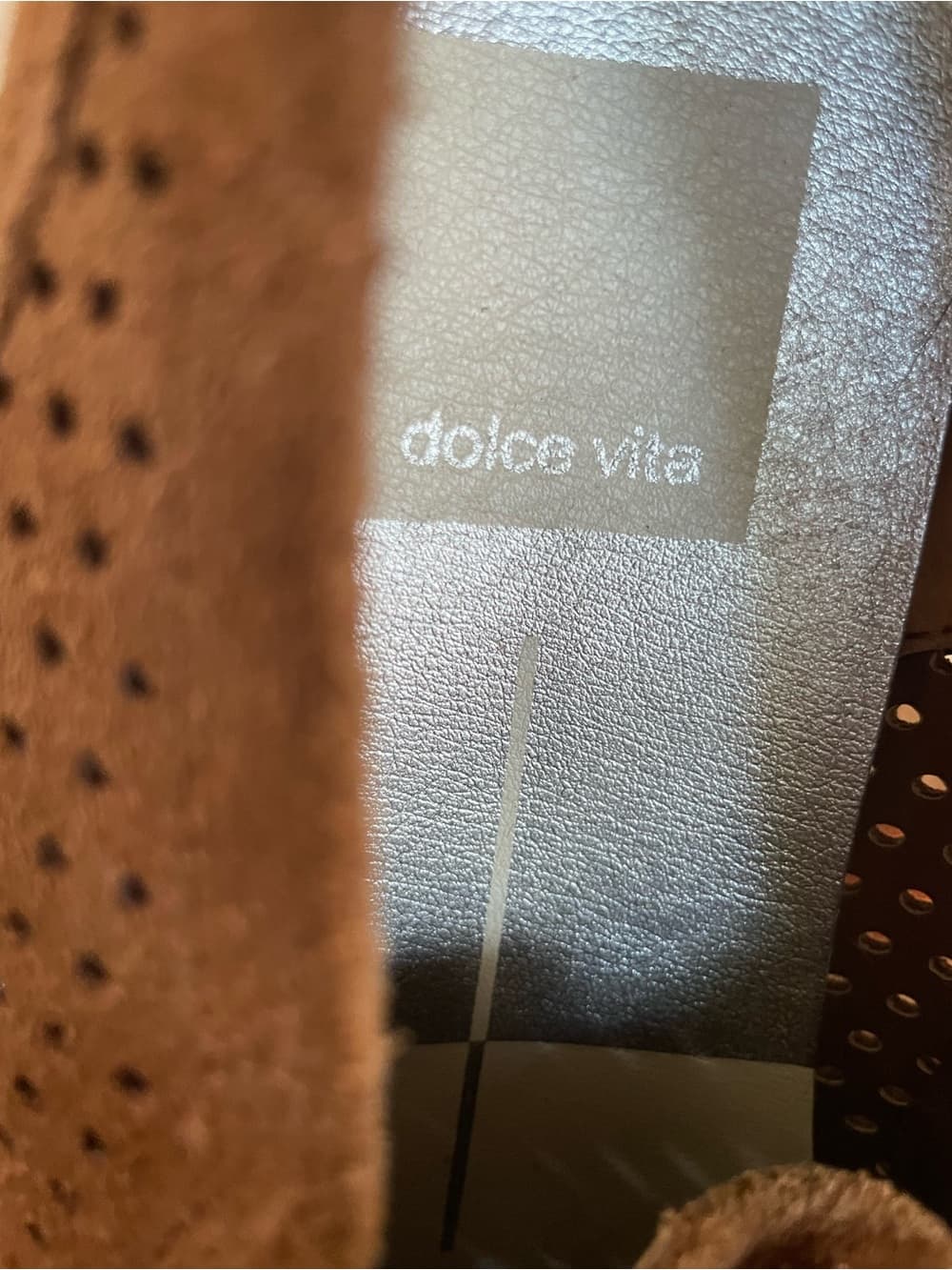 Dolce Vita Tan Suede Platform Slip-On Loafers with Amber Chain - Thumbnail 9