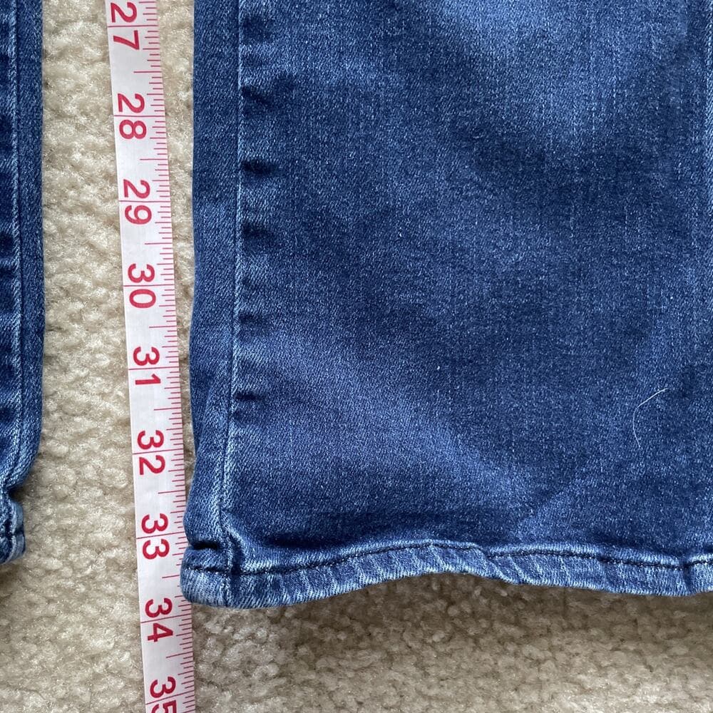 J Brand Midrise Flared Button Detail Hem Charlene Delight Blue Jeans Women Sz 31 - Thumbnail 6