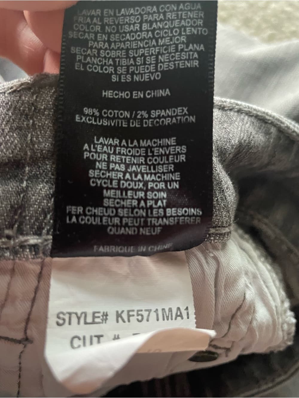 Kut from the Kloth Gray Cropped Ankle Jeans Size 10 Preowned - Thumbnail 5