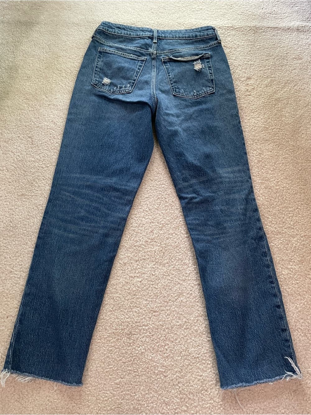 Free Assembly Super High-Rise Straight Distressed Women's Blue Jeans Size 10 - Thumbnail 11