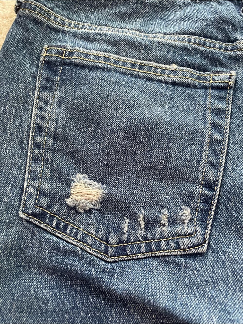 Free Assembly Super High-Rise Straight Distressed Women's Blue Jeans Size 10 - Thumbnail 8
