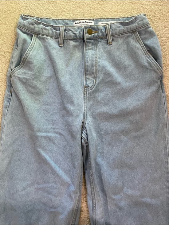 American Apparel The Crop Wide Leg Jean Light Blue Women’s Size 30 - Thumbnail 11