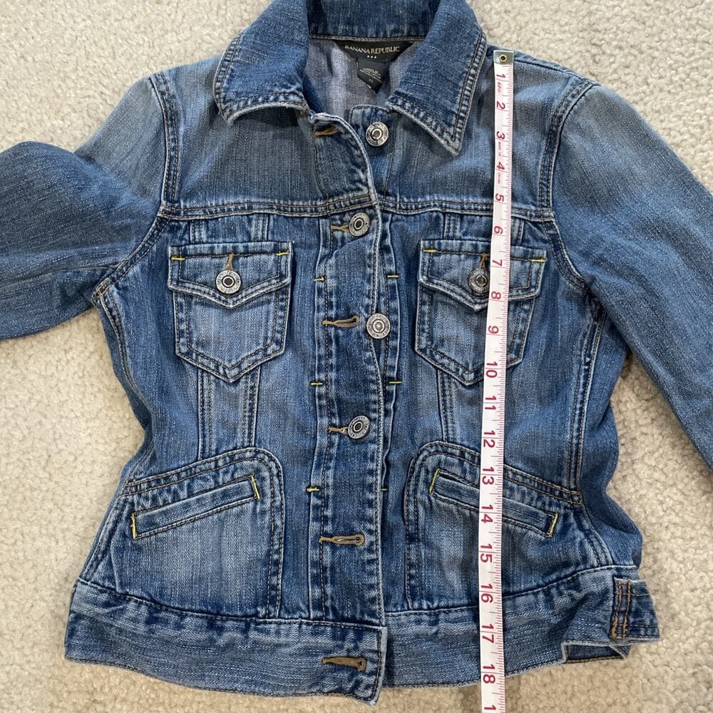 Banana Republic Women's Denim Jacket XS Blue - Thumbnail 8