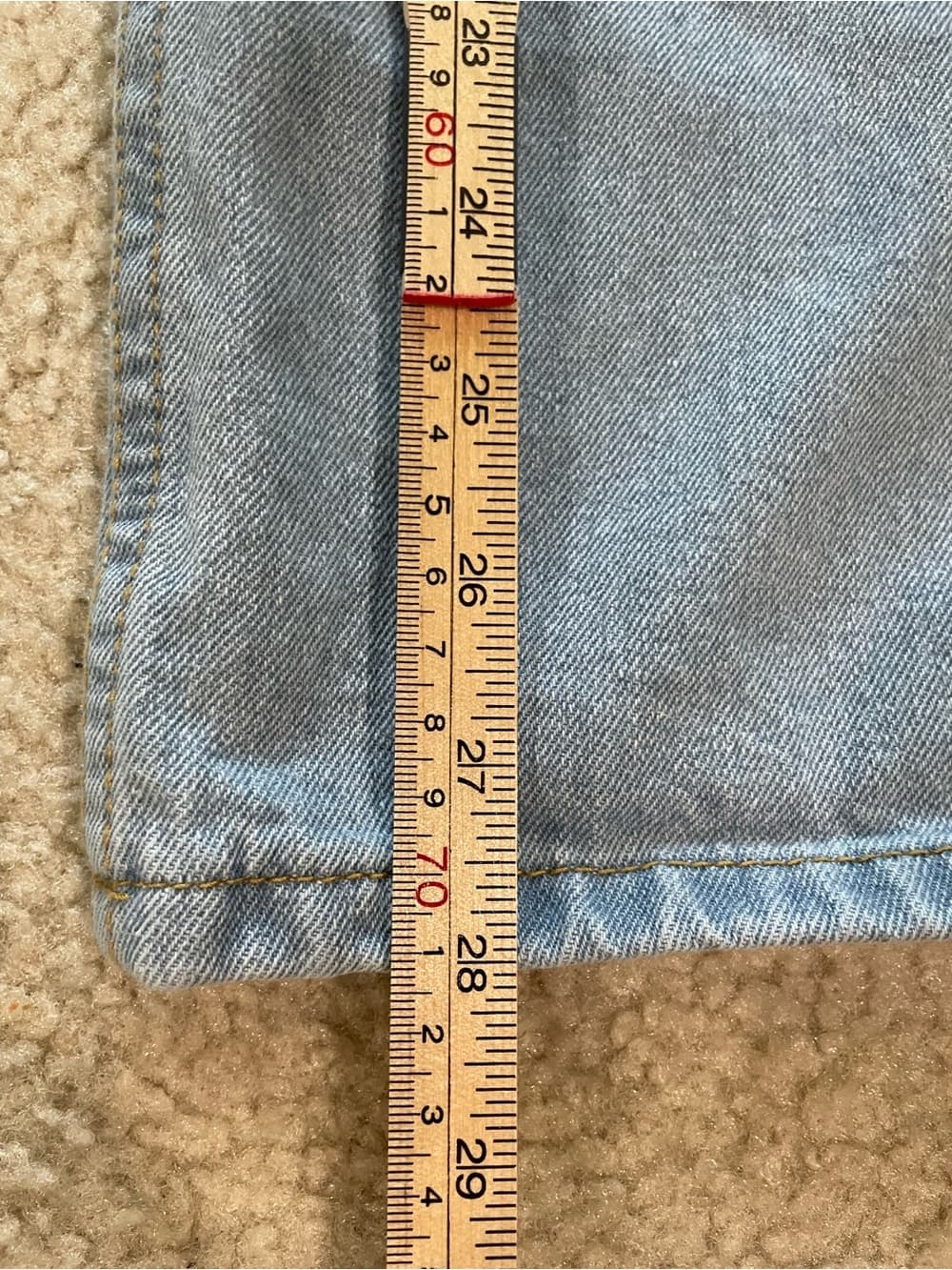 American Apparel The Crop Wide Leg Jean Light Blue Women’s Size 30 - Thumbnail 5