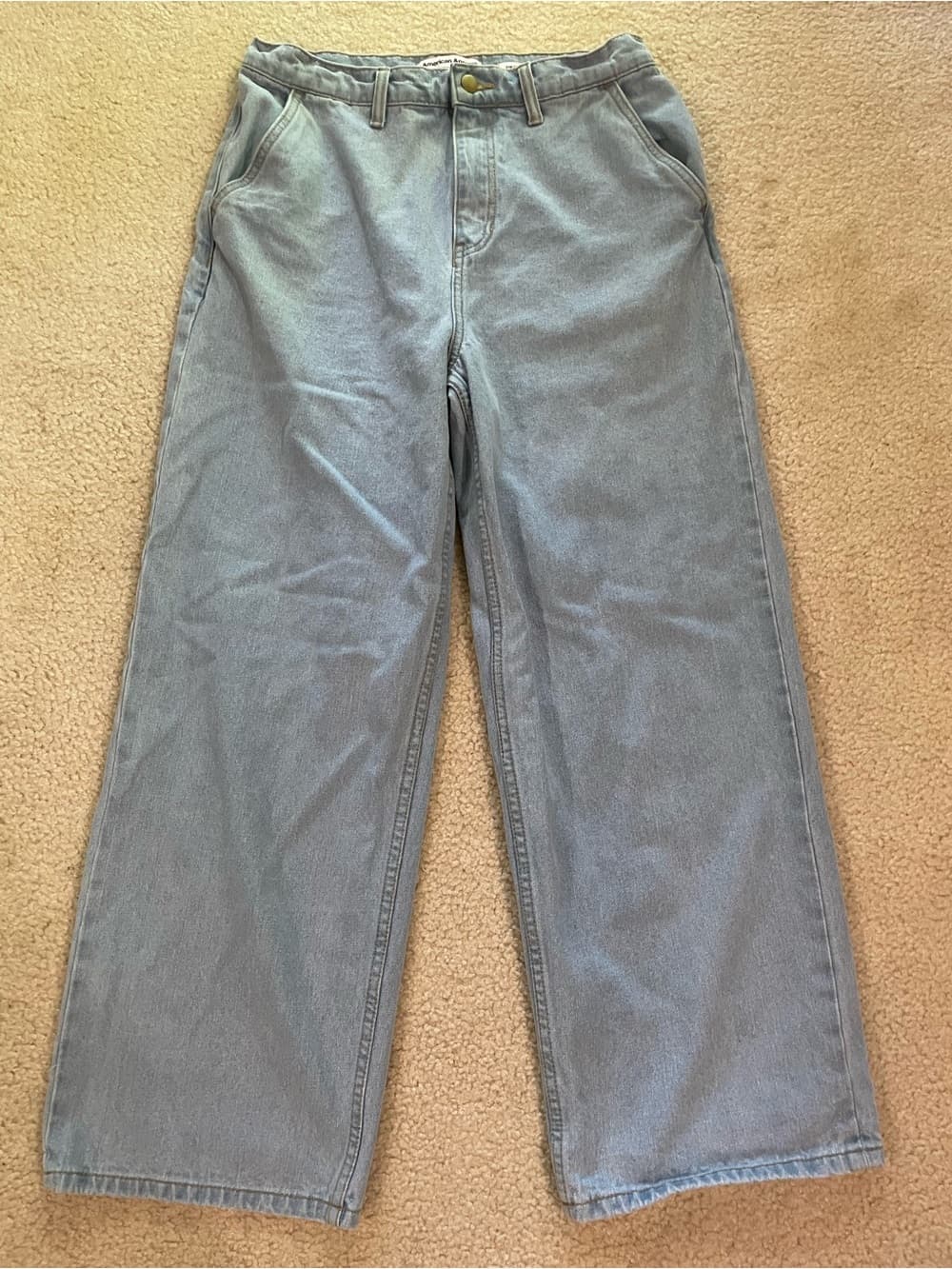 American Apparel The Crop Wide Leg Jean Light Blue Women’s Size 30 - Thumbnail 9