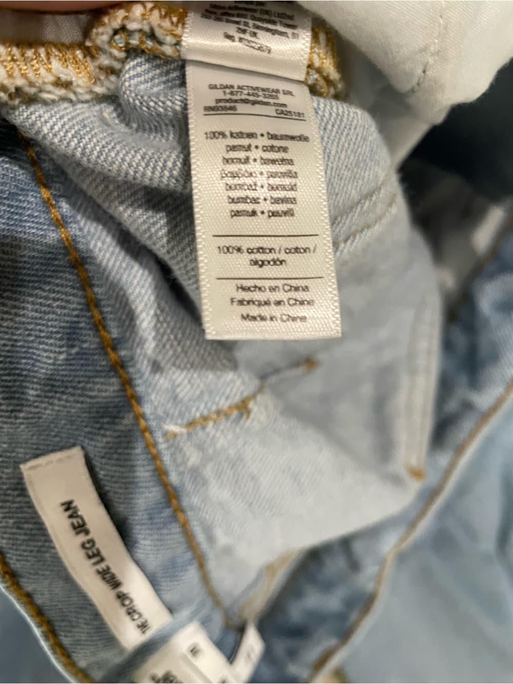 American Apparel The Crop Wide Leg Jean Light Blue Women’s Size 30 - Thumbnail 3