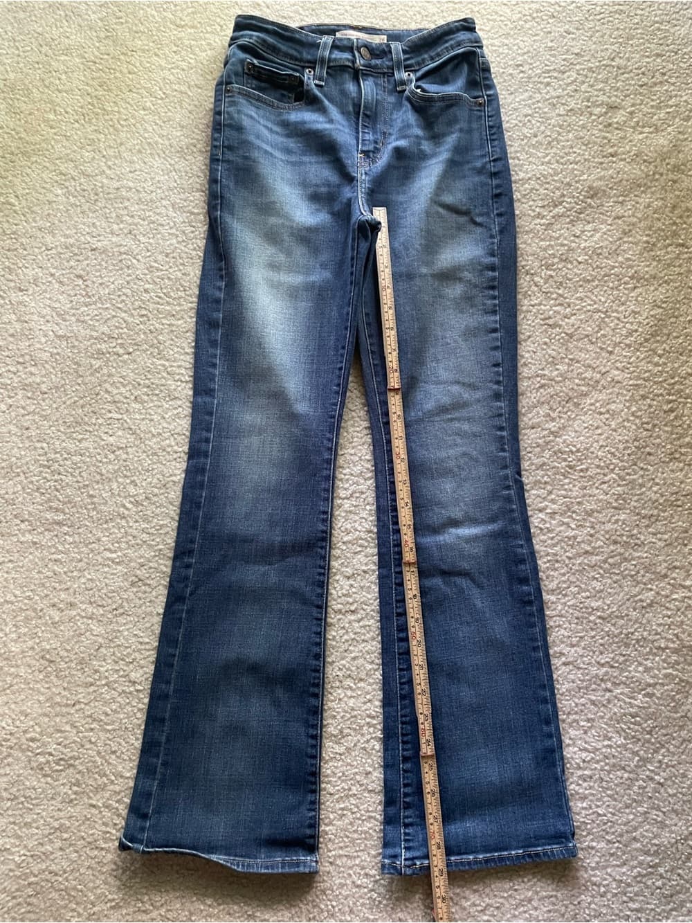 Levi's 725 High Rise Bootcut Women's Jeans in Medium Blue Wash Size 26 - Thumbnail 2