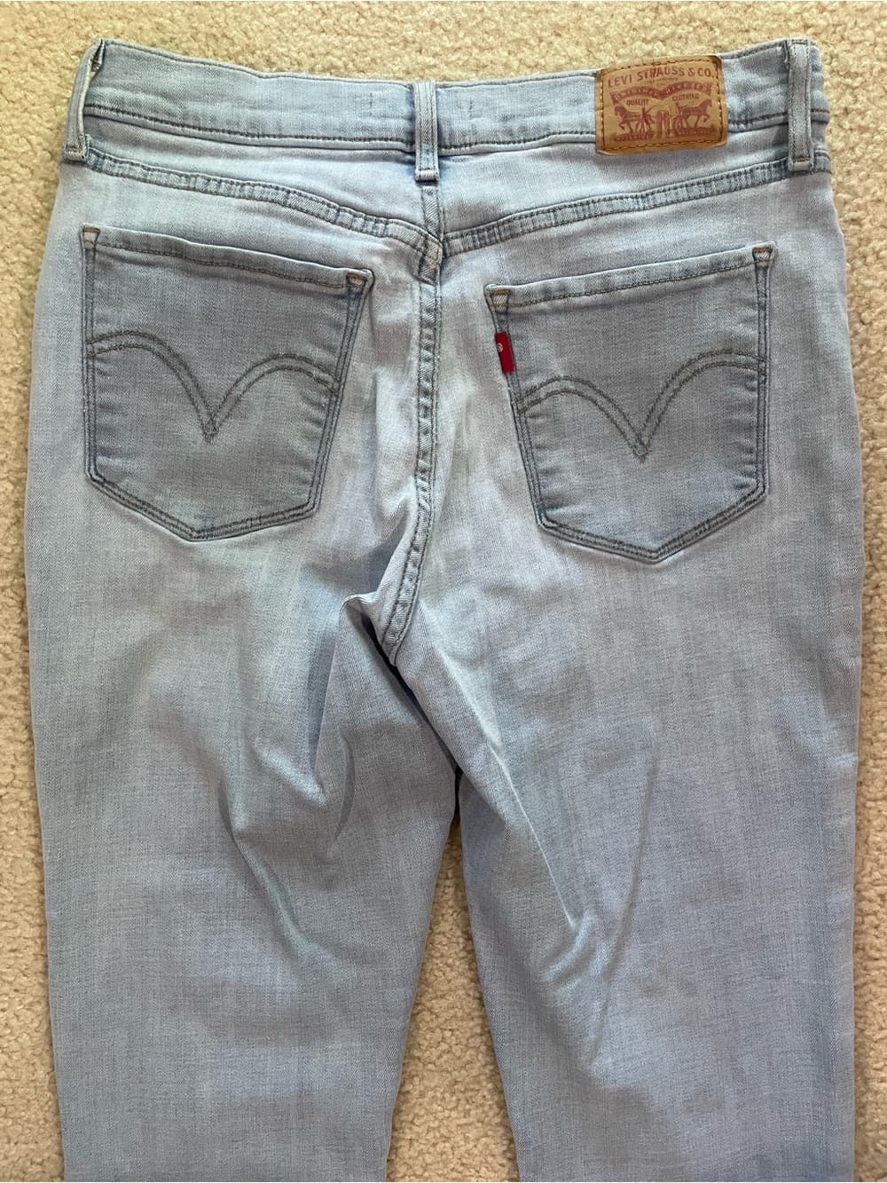 Levi's Classic Straight Women's Light Blue Jeans Size 8 - Thumbnail 7