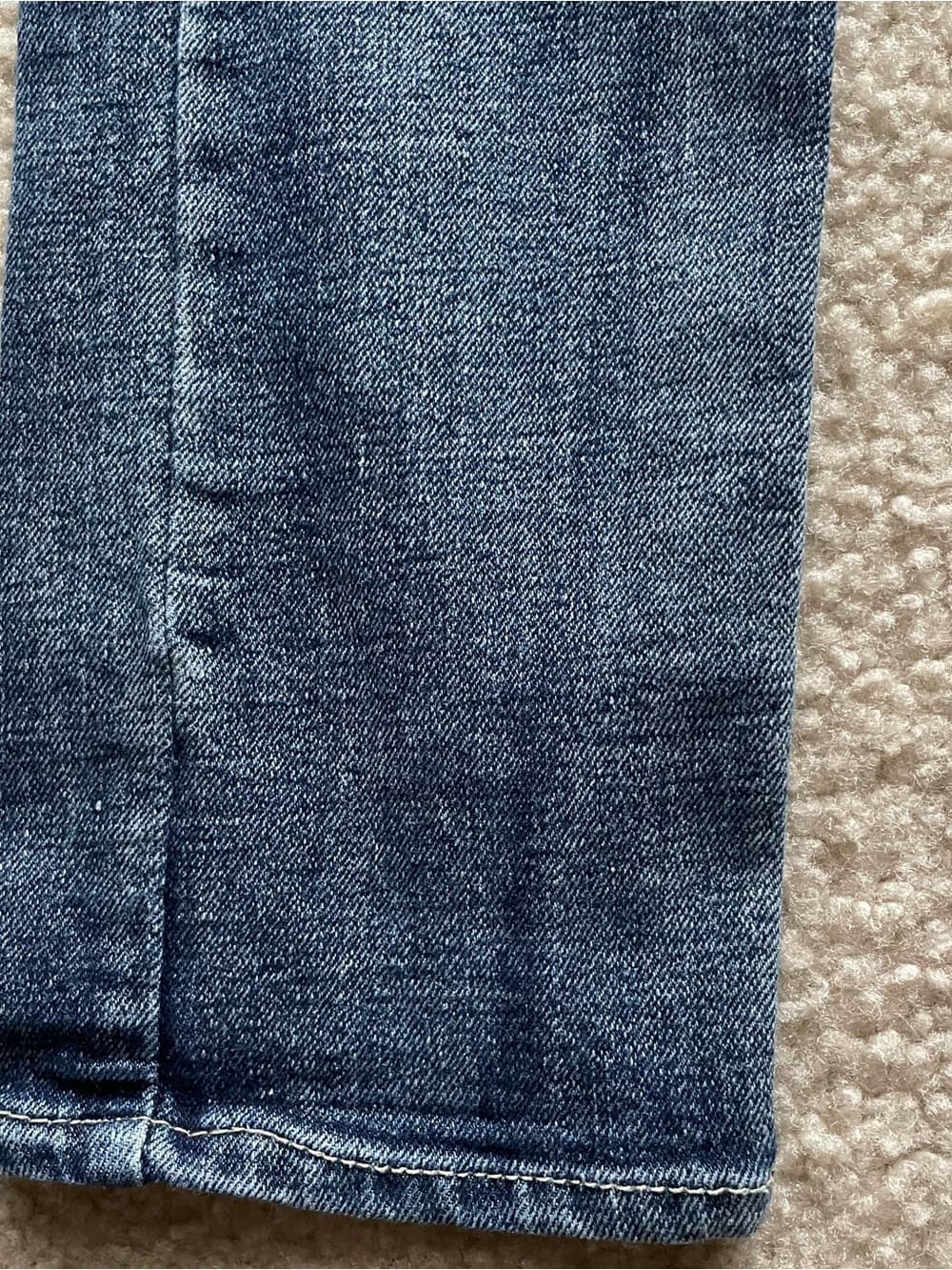 Madewell Fast Fish Distressed Women's Skinny Jeans in Dark Blue Denim Size 28 - Thumbnail 4
