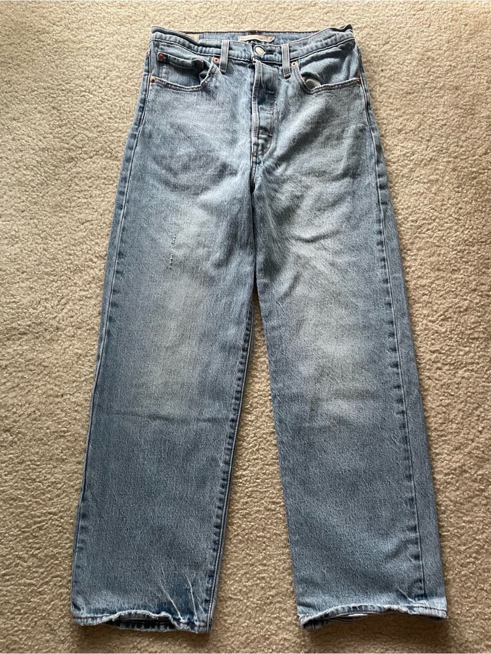 Levi's Ribcage Straight Ankle Light Wash Women's Jeans Size 28 - Thumbnail 4