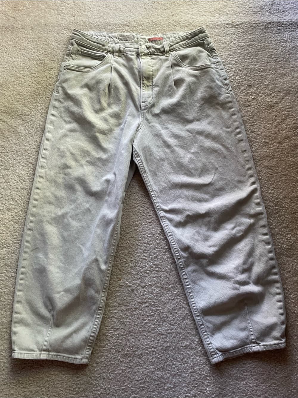 Anthropologie Pilcro Light Gray/Beige Cropped Jeans Women’s 32 - Thumbnail 3