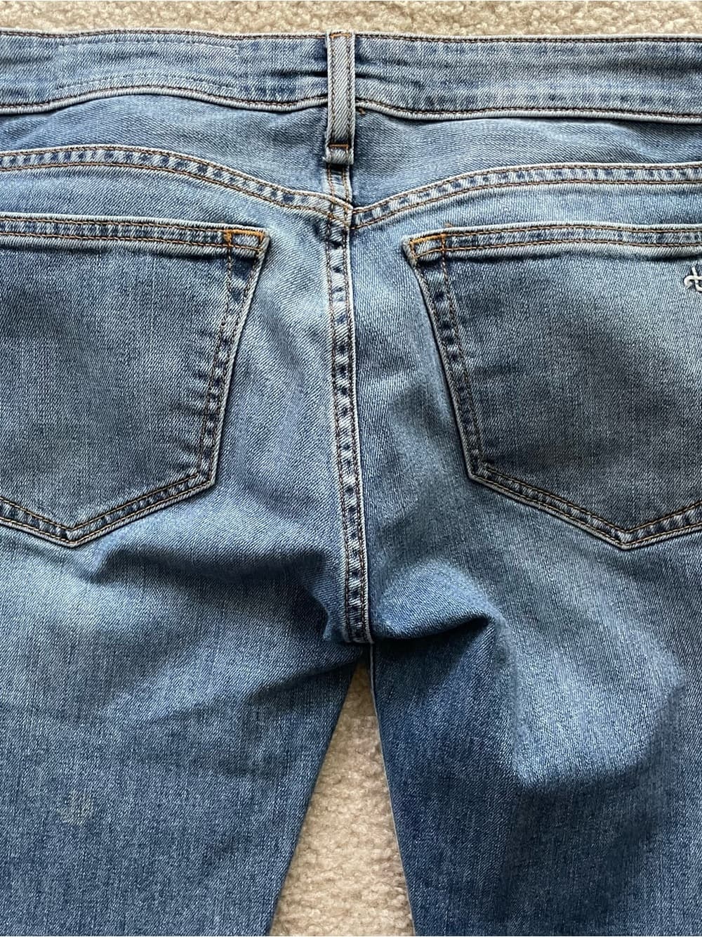 Rag & Bone Dre Low Rise Slim Boyfriend Jeans Women’s Size 24 Light Blue Wash - Thumbnail 8