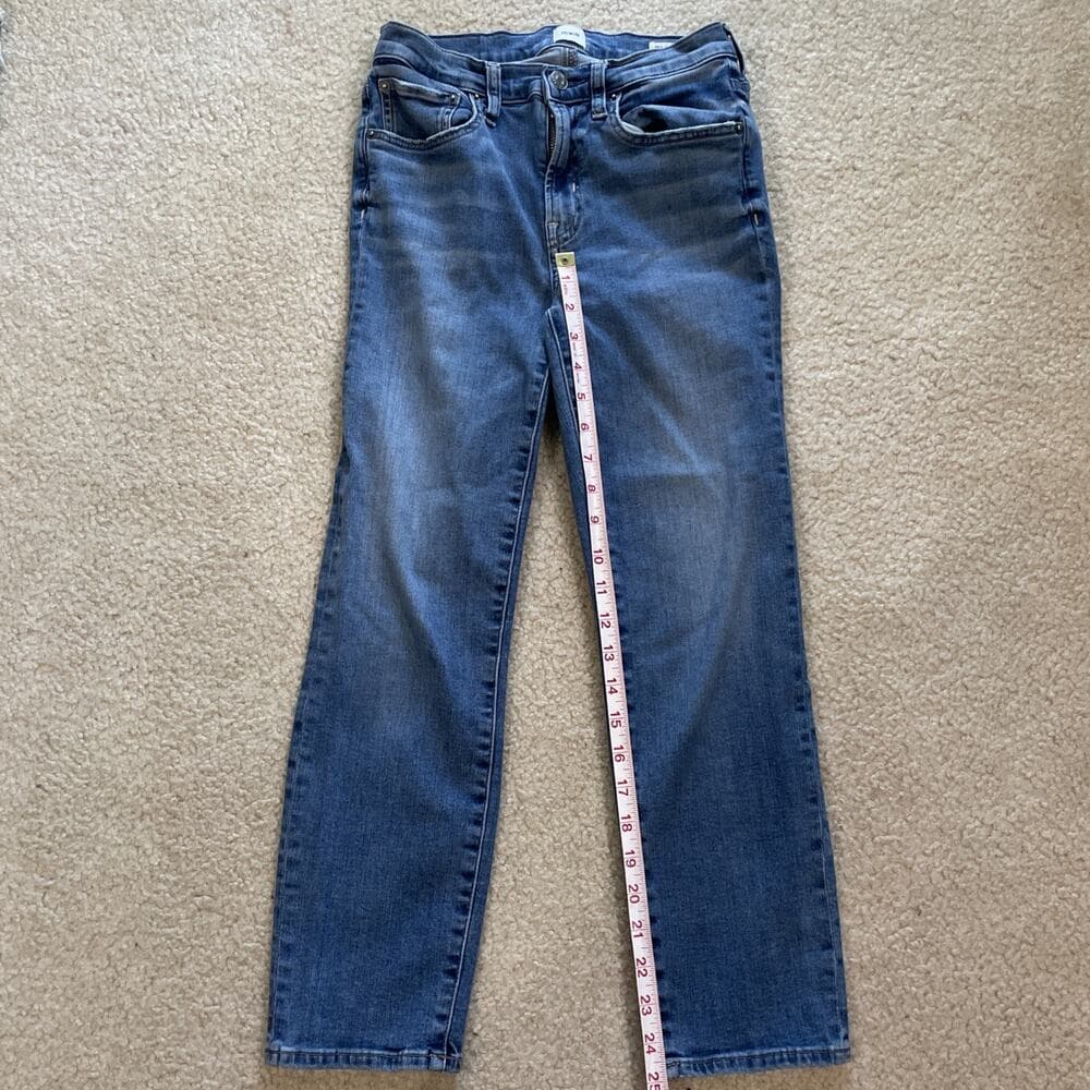 Edwin Bree Crop Slim Straight Womens Blue Jeans Size 25 Preowned - Thumbnail 3