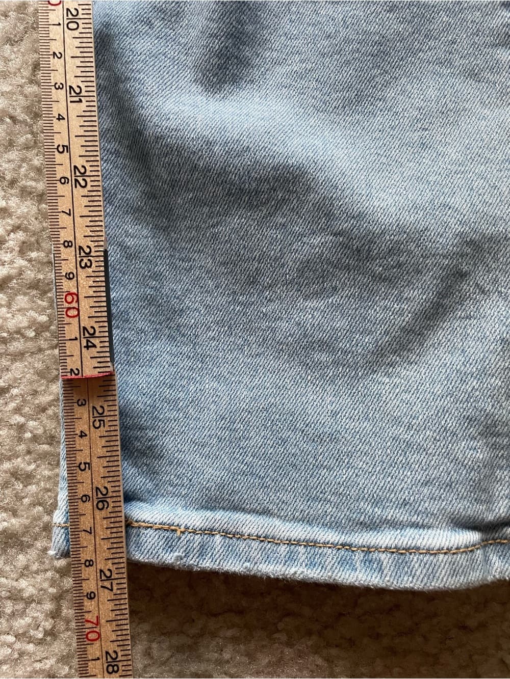 Levi's Wedgie Straight Distressed Pale Blue Women's Jeans Size 30x28 - Thumbnail 8