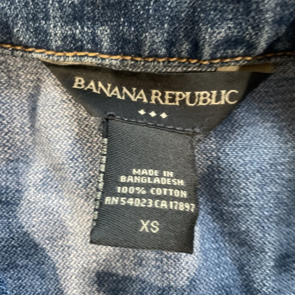 Banana Republic Women's Denim Jacket XS Blue - Thumbnail 2