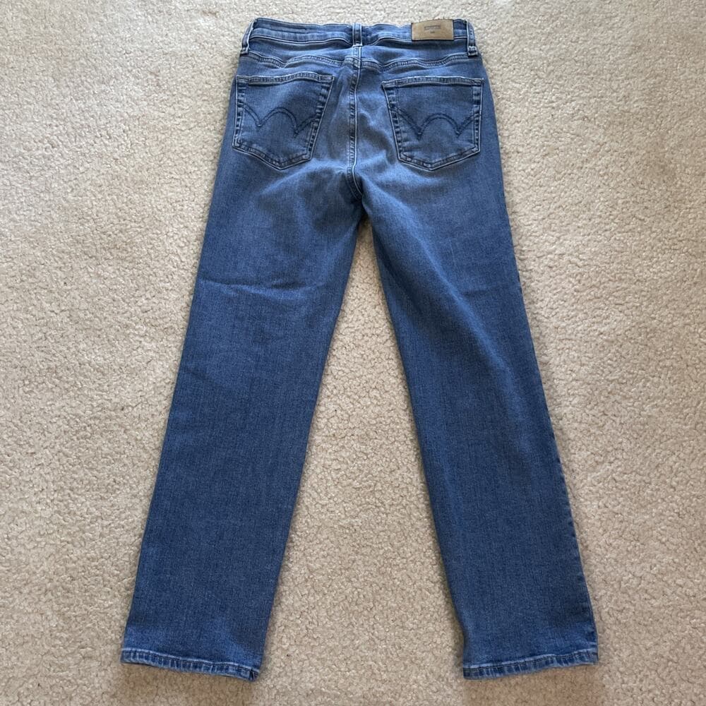 Edwin Bree Crop Slim Straight Womens Blue Jeans Size 25 Preowned - Thumbnail 7