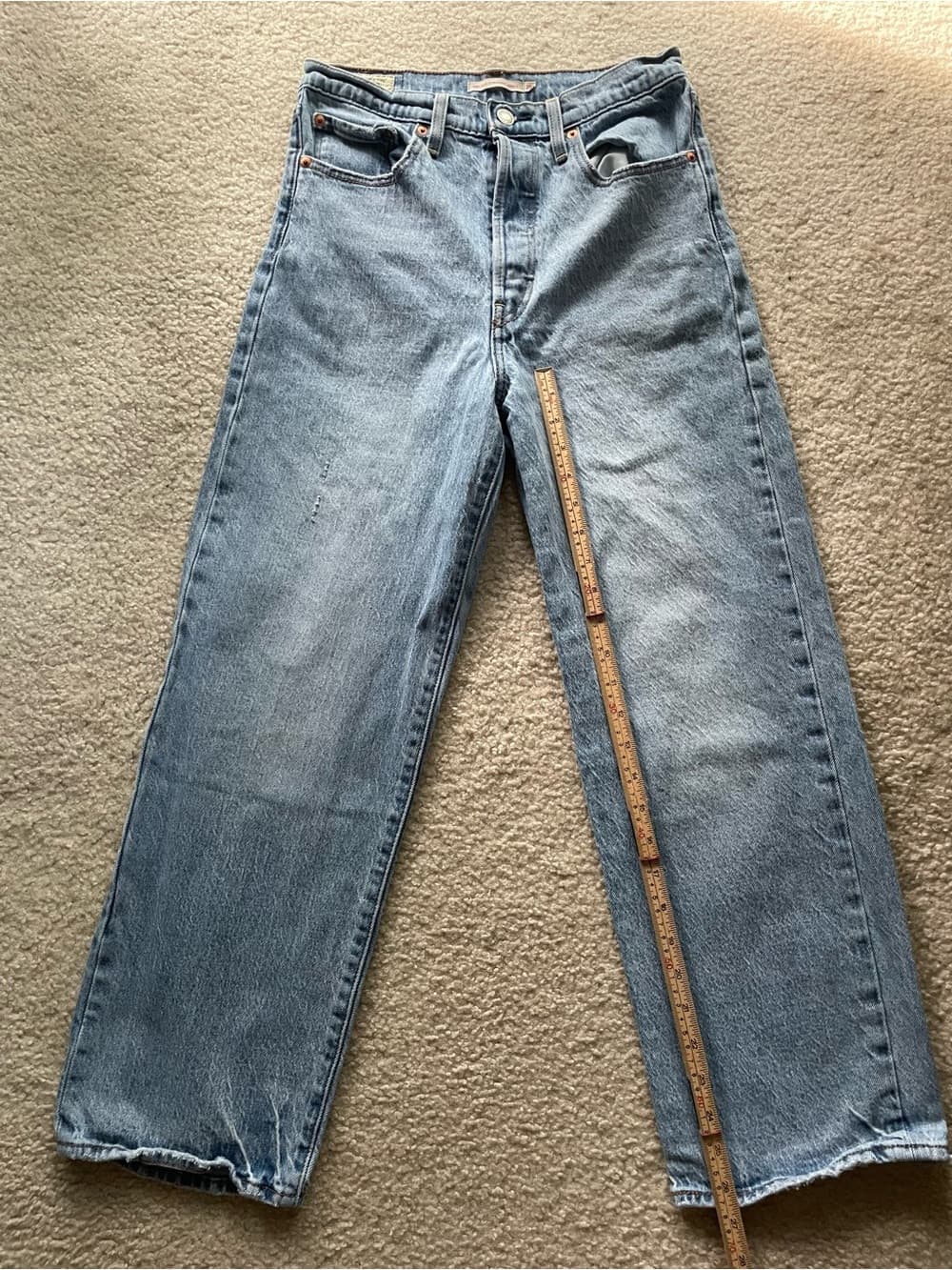 Levi's Ribcage Straight Ankle Light Wash Women's Jeans Size 28 - Thumbnail 5