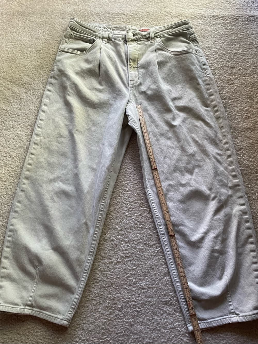Anthropologie Pilcro Light Gray/Beige Cropped Jeans Women’s 32 - Thumbnail 4