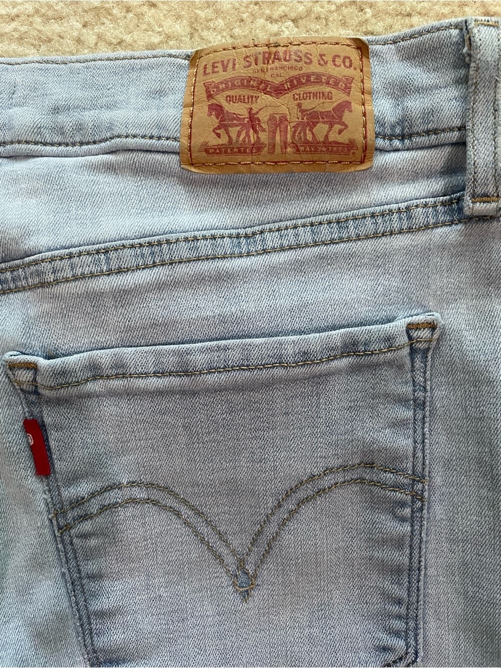 Levi's Classic Straight Women's Light Blue Jeans Size 8 - Thumbnail 6