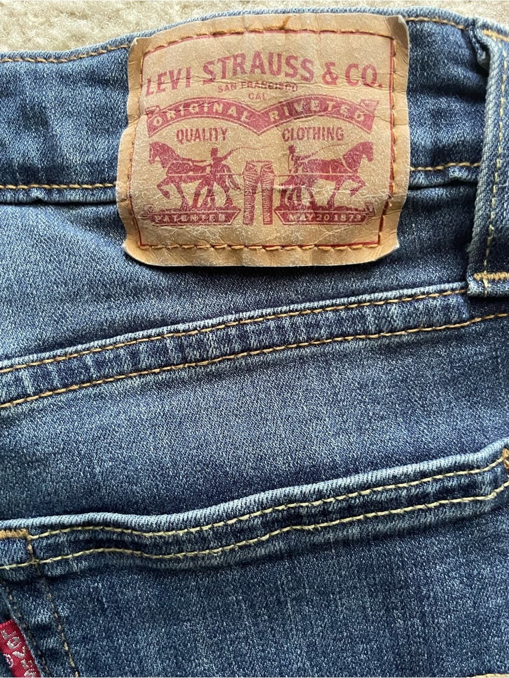 Levi's 725 High Rise Bootcut Women's Jeans in Medium Blue Wash Size 26 - Thumbnail 6