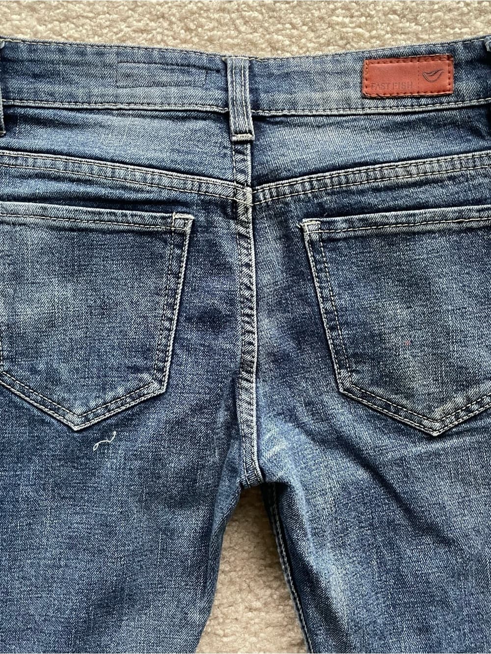 Madewell Fast Fish Distressed Women's Skinny Jeans in Dark Blue Denim Size 28 - Thumbnail 8