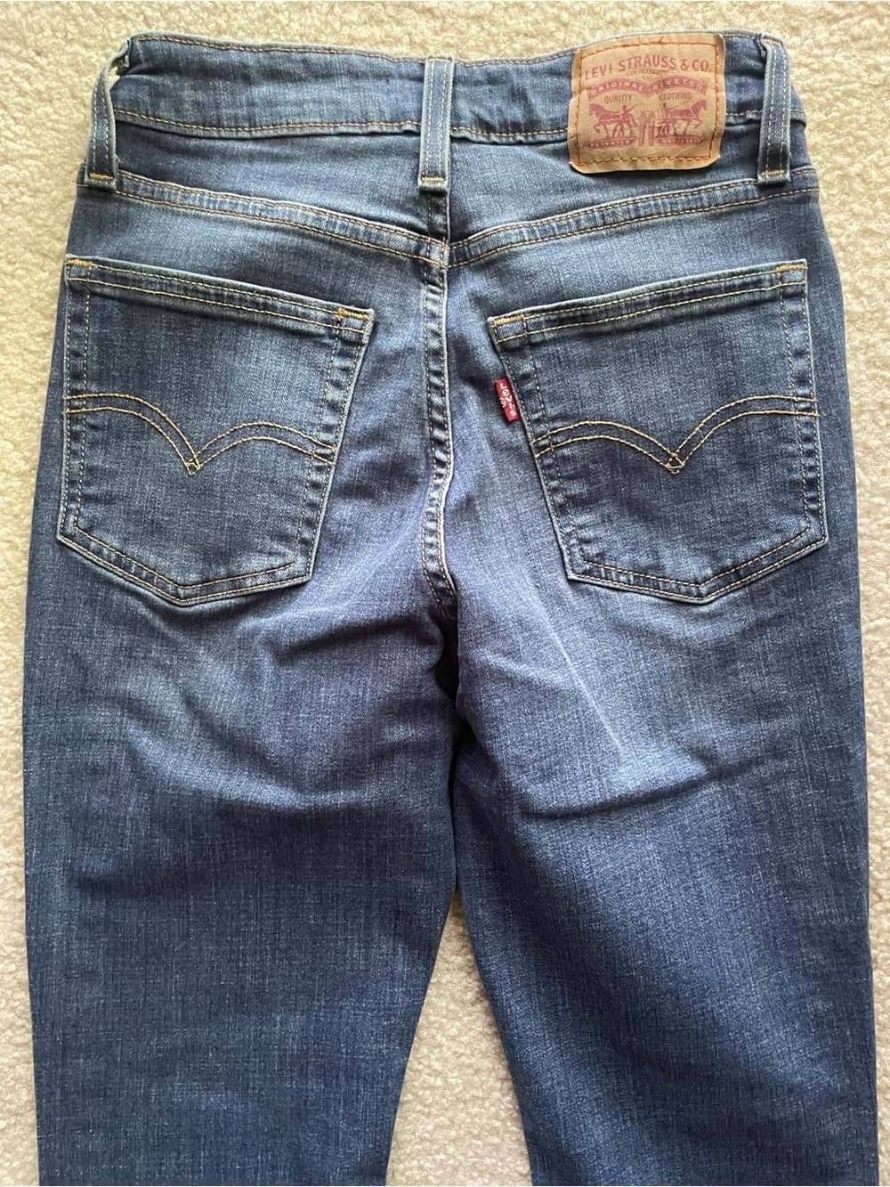 Levi's 725 High Rise Bootcut Women's Jeans in Medium Blue Wash Size 26 - Thumbnail 7