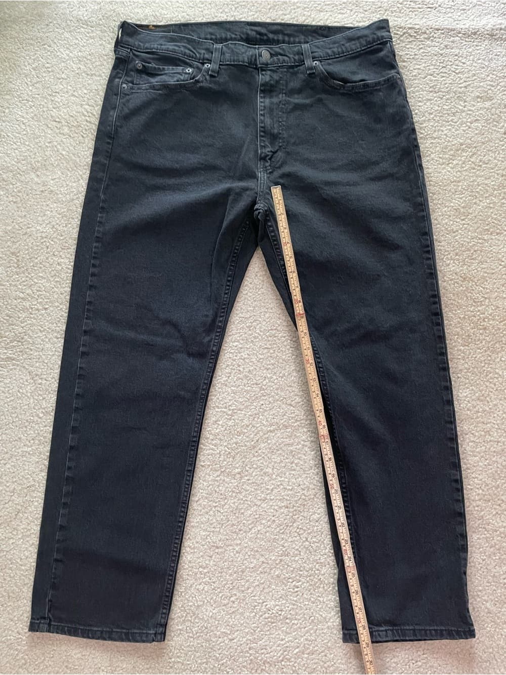 Levi's 505 Men's Relaxed Straight Black Jeans 38x30 Preowned - Thumbnail 2
