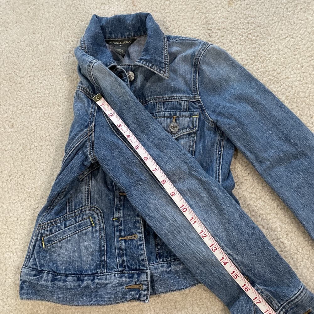 Banana Republic Women's Denim Jacket XS Blue - Thumbnail 6