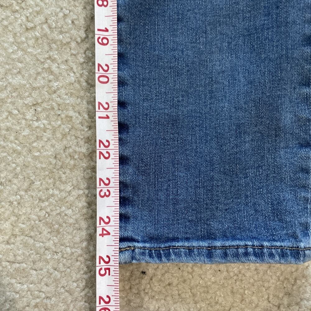 Edwin Bree Crop Slim Straight Womens Blue Jeans Size 25 Preowned - Thumbnail 4