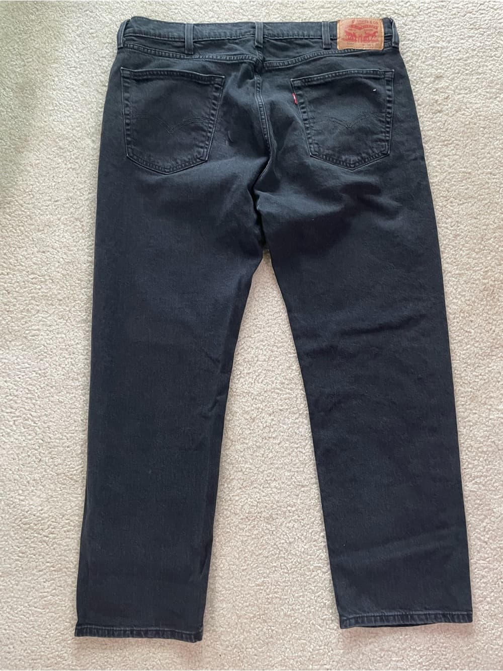 Levi's 505 Men's Relaxed Straight Black Jeans 38x30 Preowned - Thumbnail 7