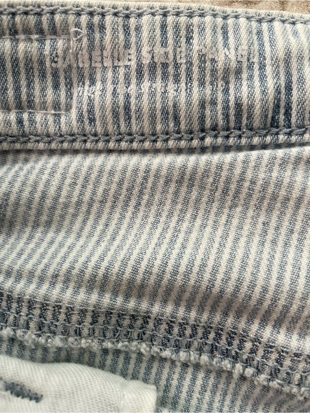 Adriano Goldschmied Isabelle Side Panel High Rise Straight Light Pinstripe Denim - Thumbnail 2