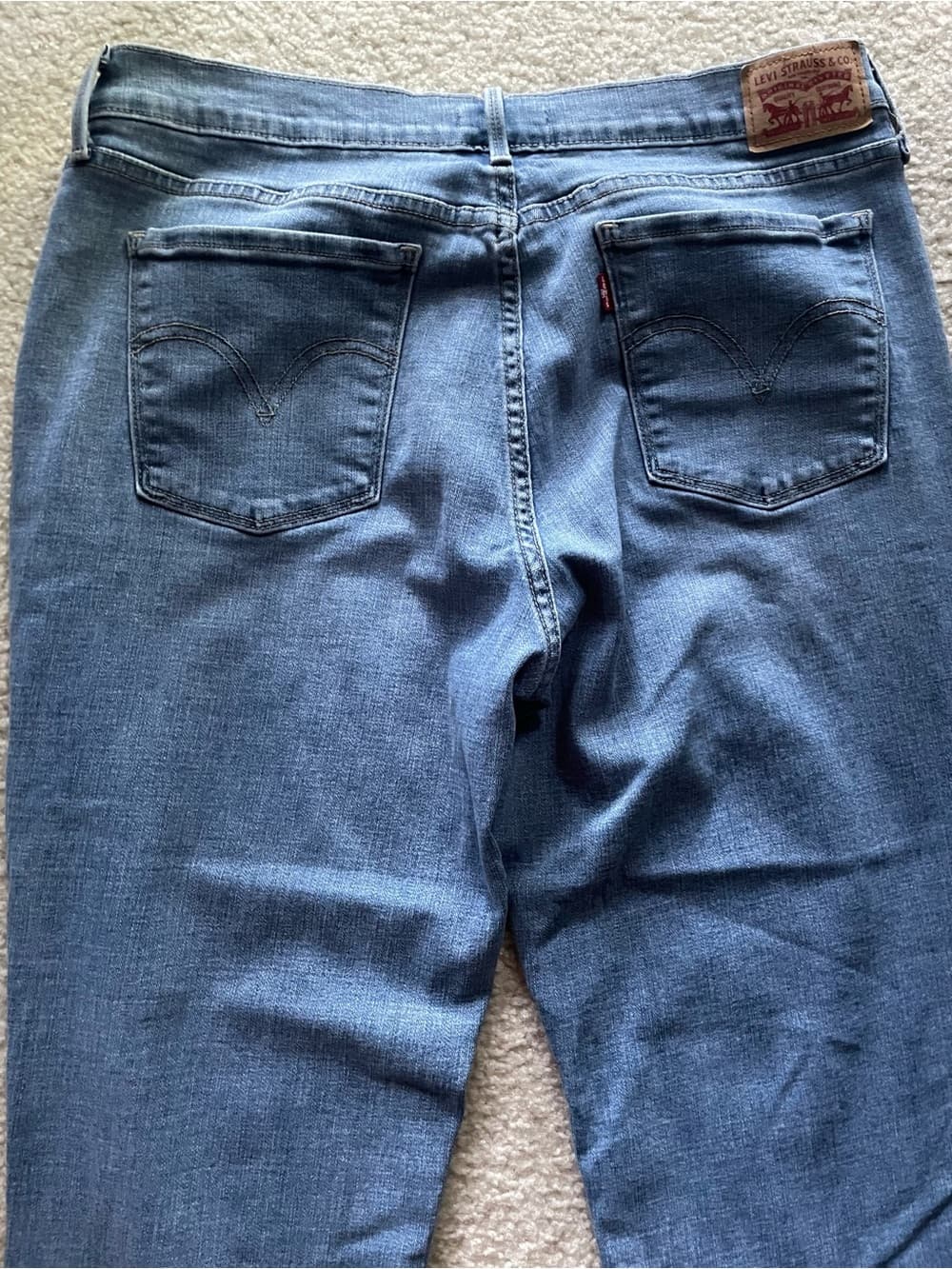 Levi's 505 Women's Straight Leg Jeans in Medium Blue Denim Size 14 - Thumbnail 9