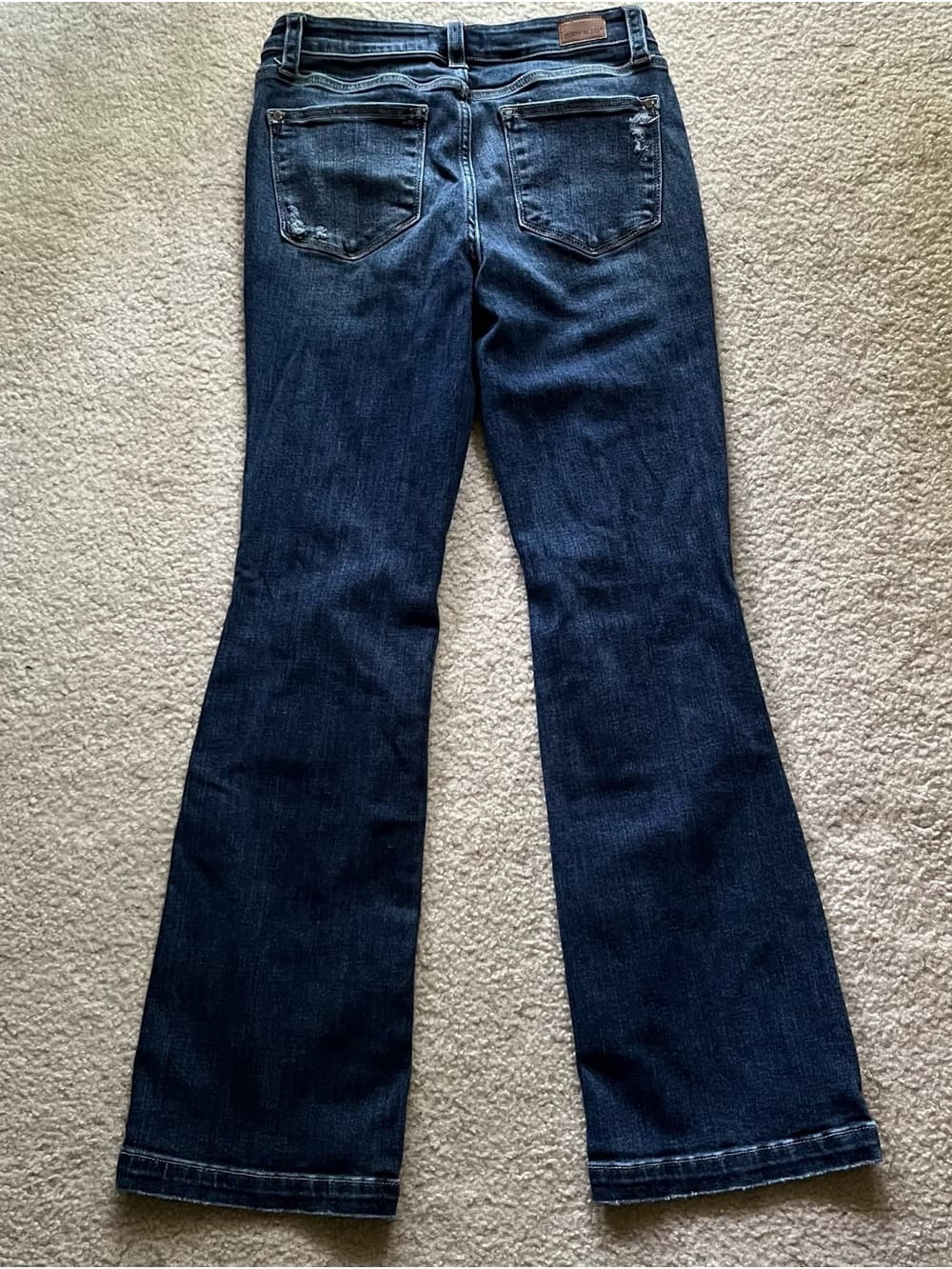 Judy Blue Medium-Dark Blue Distressed Boot Cut Jeans Women’s Size 7/28 - Thumbnail 9