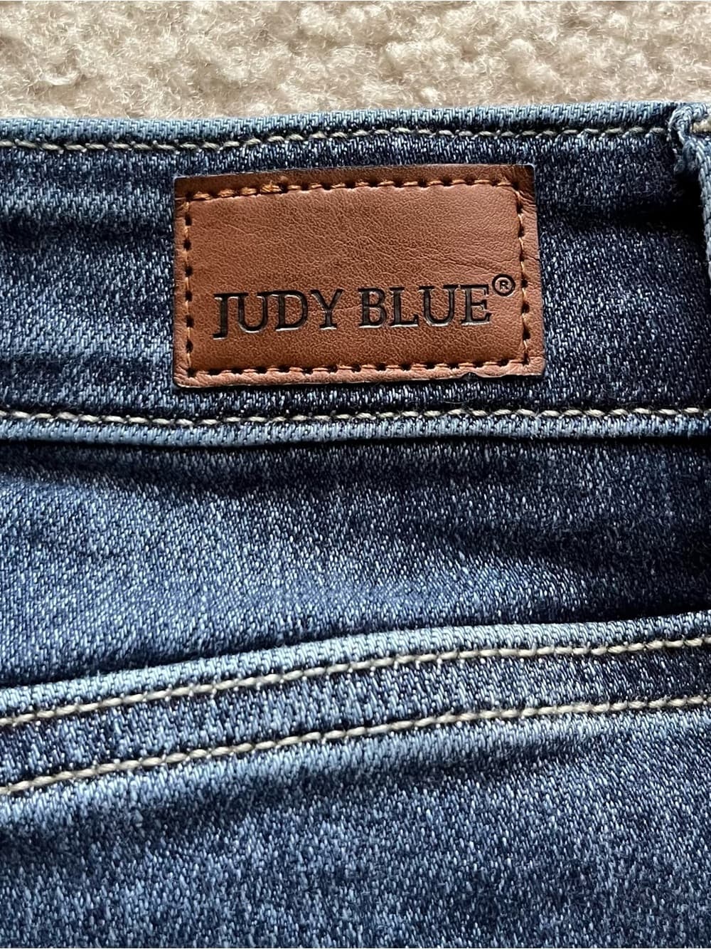 Judy Blue Medium-Dark Blue Distressed Boot Cut Jeans Women’s Size 7/28 - Thumbnail 7