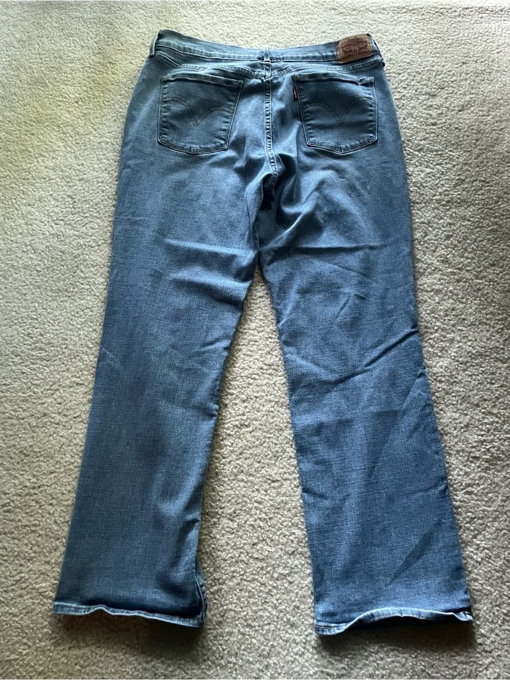 Levi's 505 Women's Straight Leg Jeans in Medium Blue Denim Size 14 - Thumbnail 8