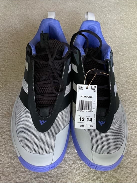 Adidas Subzone Basketball Sneakers Black, Gray, Cobalt Blue Men’s Size 13 NWT - Thumbnail 9