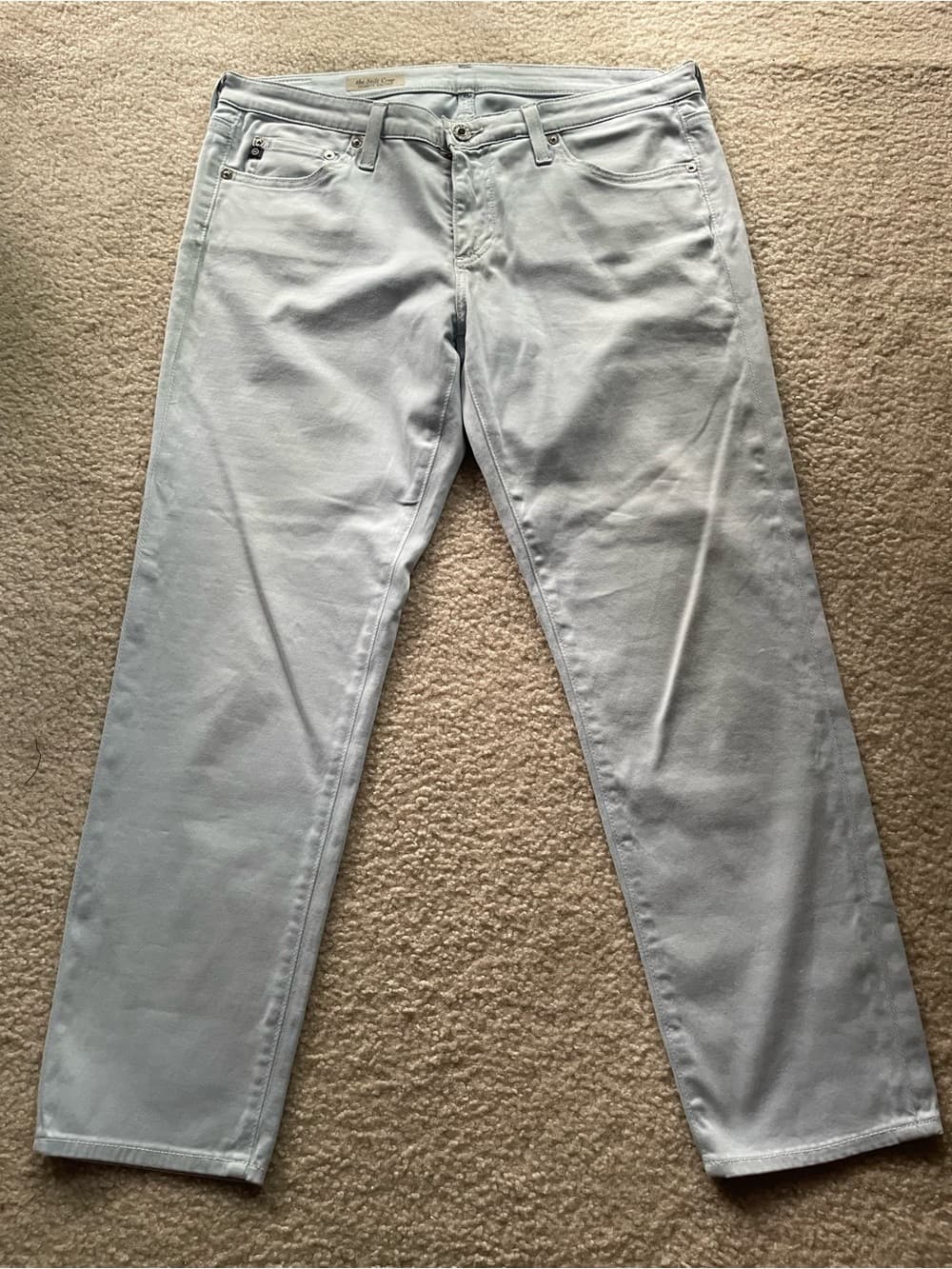 AG Adriano Goldschmied Stilt Crop Cigarette Jean Light Blue Women’s Size 31 - Thumbnail 3
